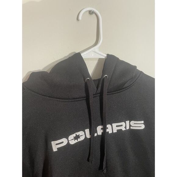 Polaris Spellout Logo Black Hoodie Men’s Size Medium - Picture 4 of 11
